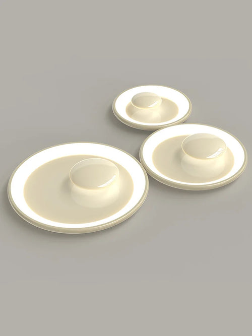 plafonnier led rond style crème variable avec télécommande - vue 6 sur 9