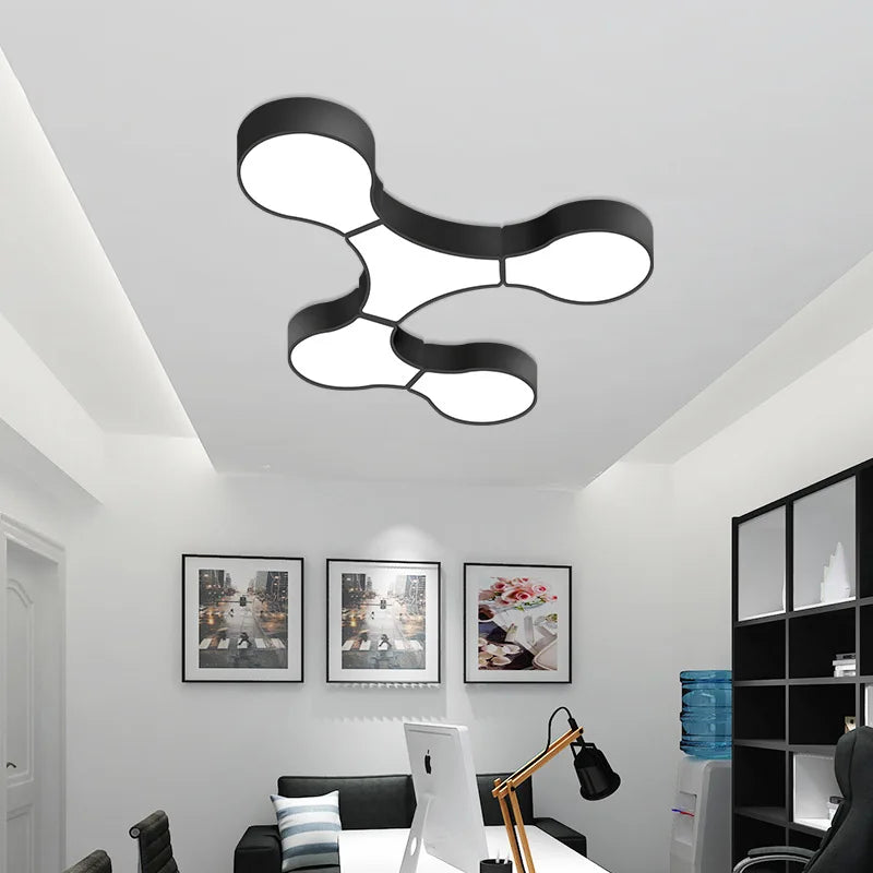 Plafonnier led moderne adn pour décoration intérieure loft café bar - vue 5 sur 24