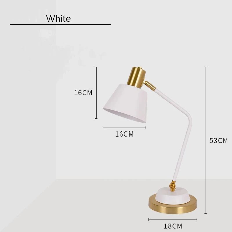 lampe à poser led nordique simple et romantique pour bureau et étude - vue 9 sur 10