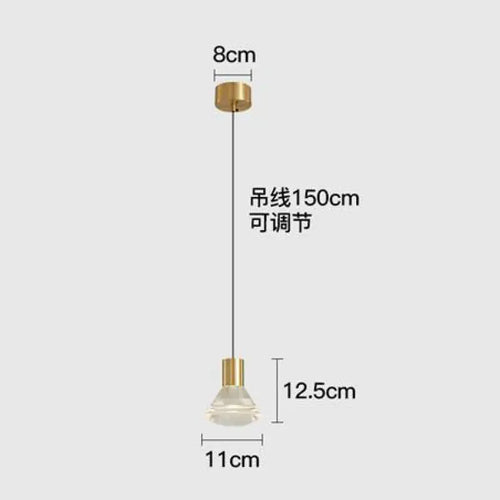suspension LED en forme de diamant moderne et élégante - vue 5 sur 10