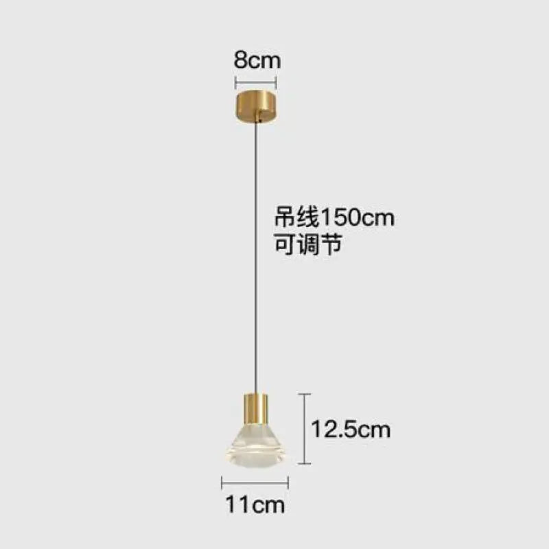suspension LED en forme de diamant moderne et élégante - vue 5 sur 10
