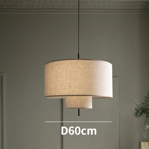 Nordique calme vent créatif suspension Simple Style moderne salon chambre Restaurant hôtel lin tissu Art suspension - vue 10 sur 9