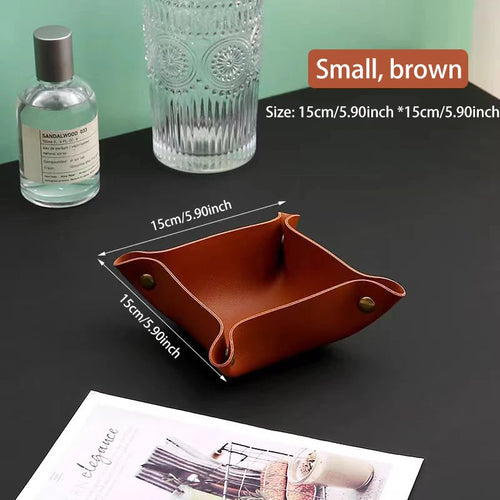 boîte de rangement en cuir pour clés et cosmétiques - vue 11 sur 17