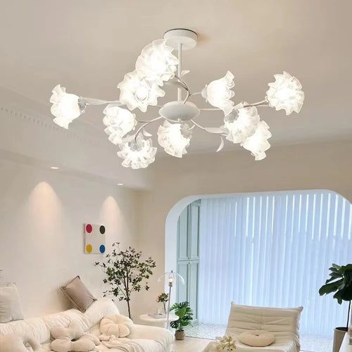 lustre moderne en forme de fleur pour décoration intérieure élégante - vue 2 sur 13