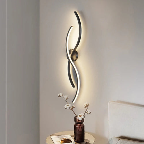 Applique murale led moderne minimaliste rayures déco intérieur chambre salon couloir - vue 6 sur 15