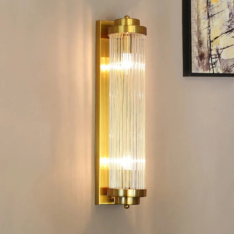 applique murale réglable en or avec lampe en cristal de luxe led - vue 1 sur 10