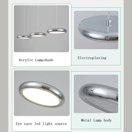 Suspension luxe ronde chromée - vue 7 sur 12