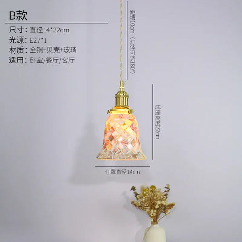 suspension méditerranéenne en coquillage pour décoration intérieure - vue 9 sur 9