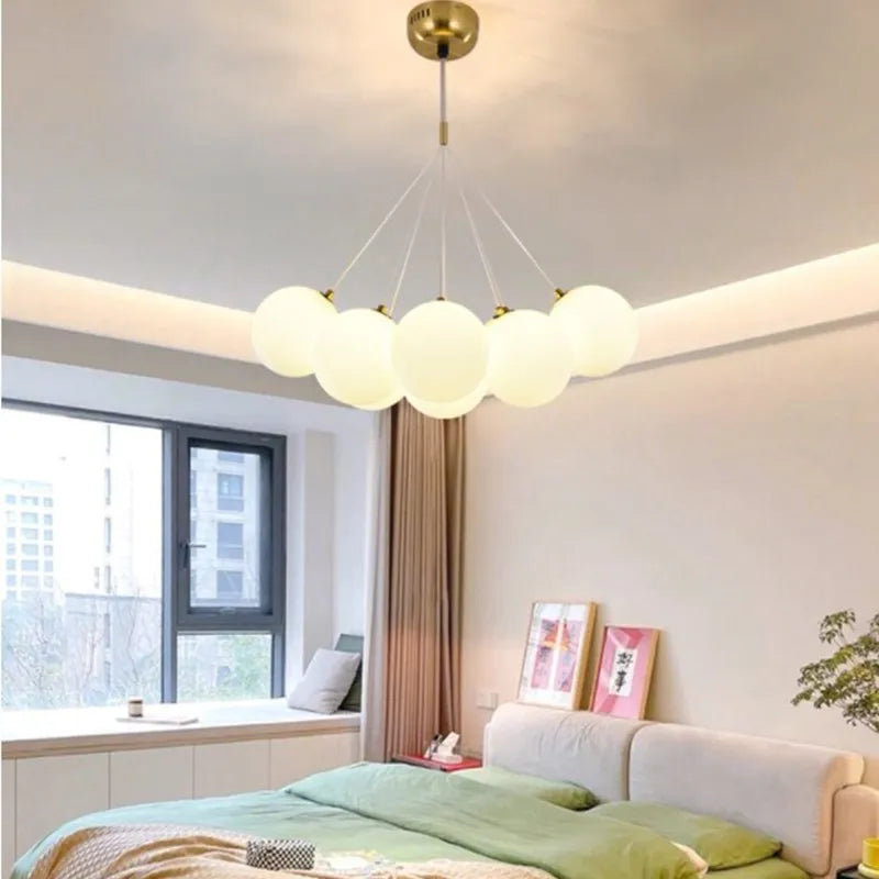 Suspension LED en verre au design nordique moderne - vue 5 sur 27