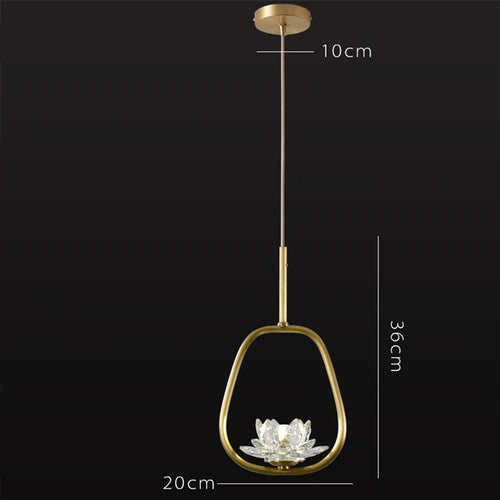 Suspension LED en cristal Zen - vue 9 sur 10