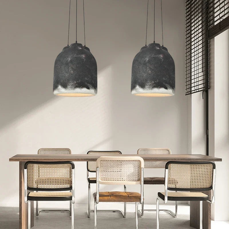 Designer Dining Room Wabi Sabi Chandelier Coffee Model House Personality LED Decor Light Creative Table Bar Kitchen Pendant Lamp - vue 1 sur 9