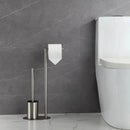 brosse de toilette en acier inoxydable avec support amovible