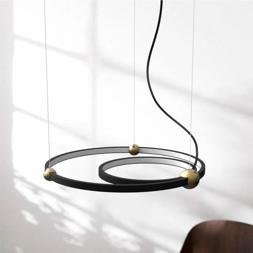 lustre moderne avec anneau suspension led pour décoration suspendue - vue 5 sur 9