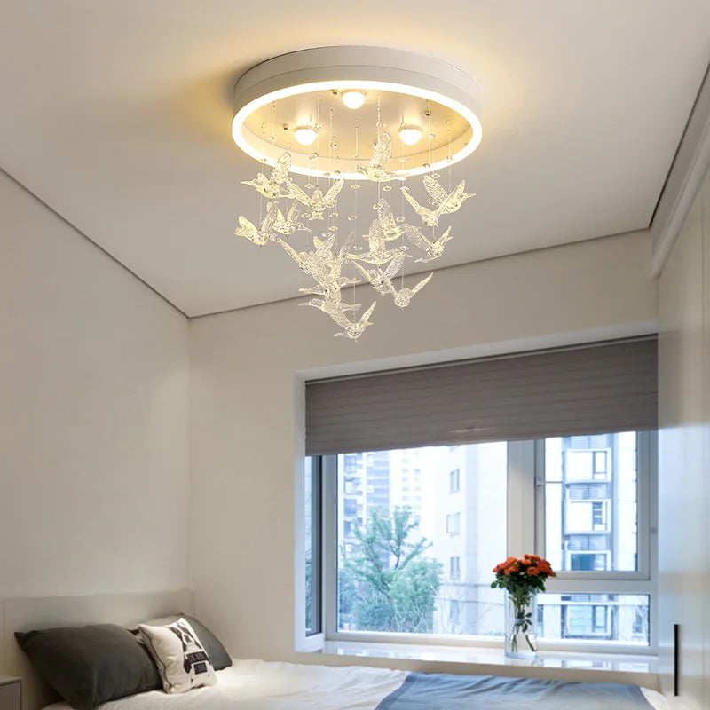 plafonnier led créatif nordique pour éclairage chaleureux et romantique - vue 3 sur 11