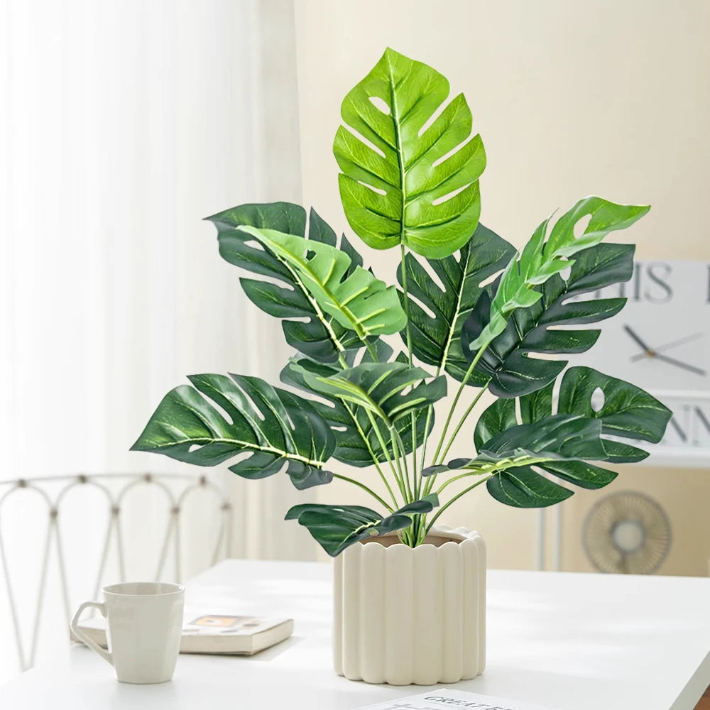 plante artificielle monstera branchage tropical pour décoration intérieure extérieure - vue 3 sur 9