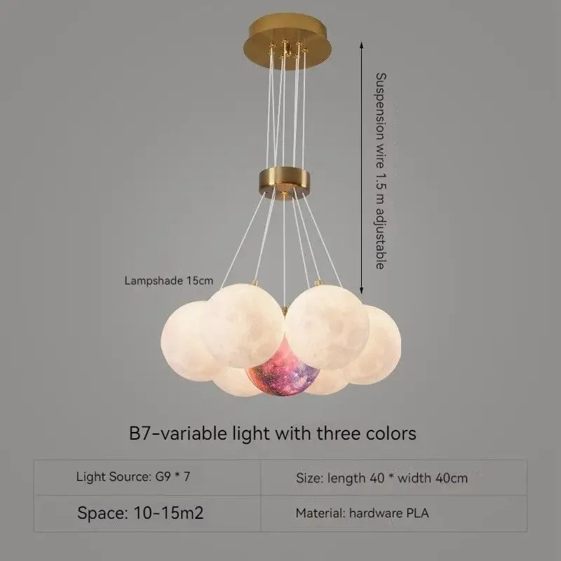 Suspension Créatif Nordique Fleur Acrylique Pin LED Simple Salon Chambre Enfants Décoration Éclairage Intérieur - vue 11 sur 13
