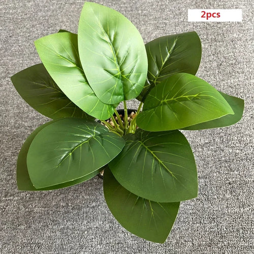 feuilles de phénix artificielles décoration verte en plastique - vue 38 sur 40