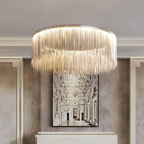 lustre led postmoderne en aluminium style nordique pour espaces créatifs - vue 3 sur 15