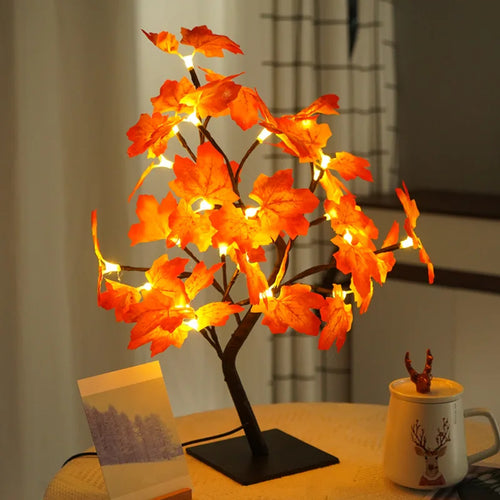 lampe de table led arbre cerisier cristal veilleuse nordique - vue 14 sur 19