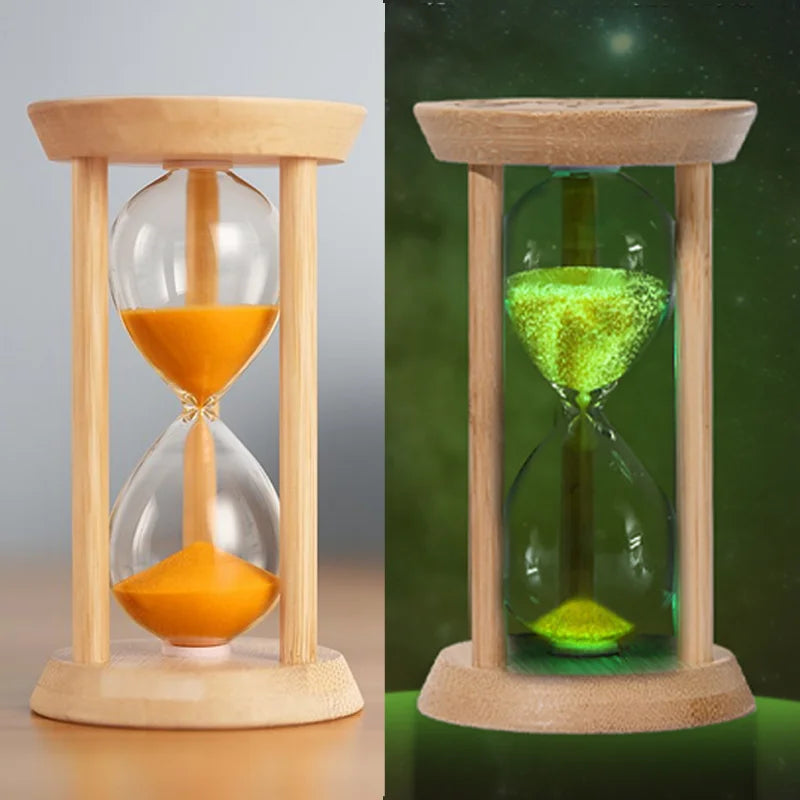 sablier en bois fait main horloge de sable créative décoration intérieure - vue 6 sur 10