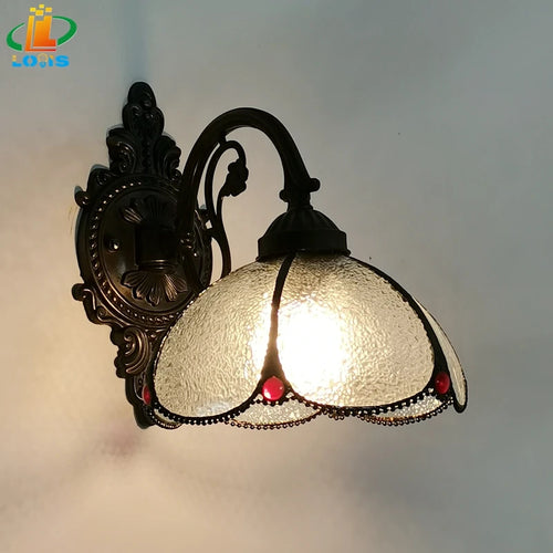 applique murale en verre courbé style méditerranéen pour intérieur chaleureux - vue 4 sur 6