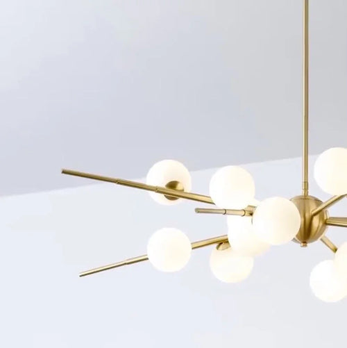 suspension LED en forme de boule de verre design moderne - vue 7 sur 10