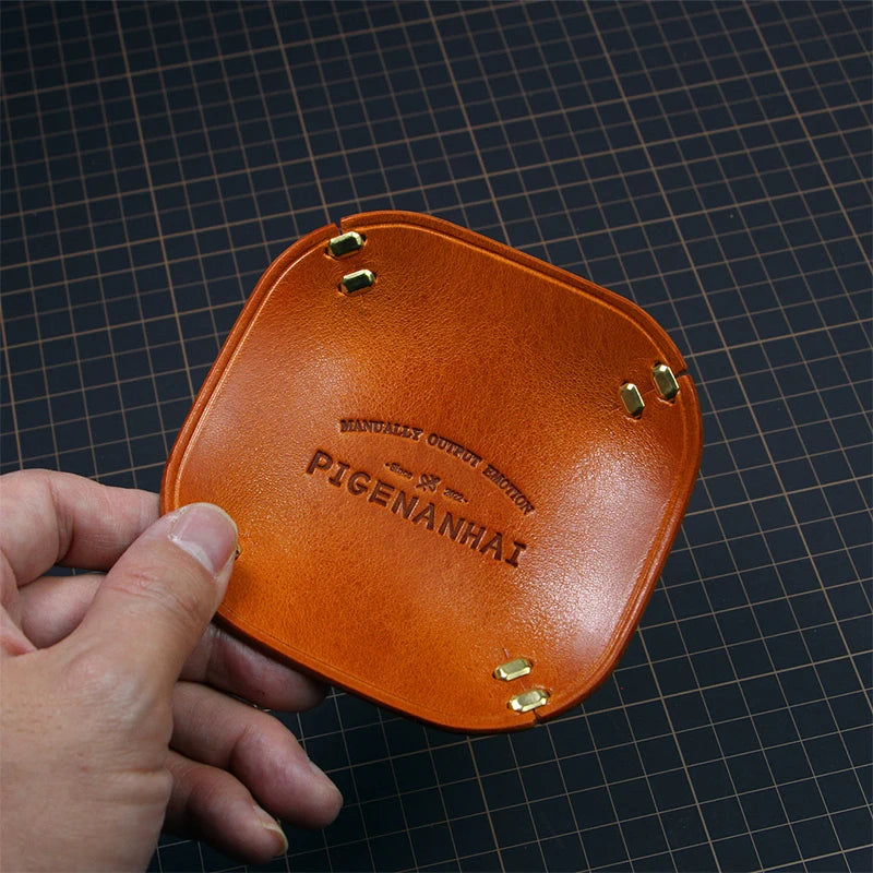 plateau de rangement en cuir pour bijoux et objets divers - vue 4 sur 10