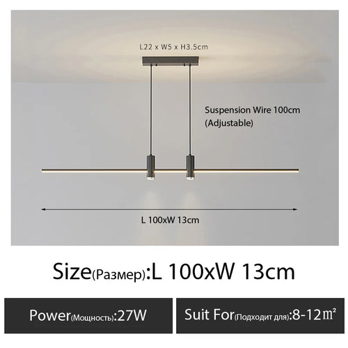 lustre nordique moderne avec projecteur pour restaurant et bar - vue 13 sur 18