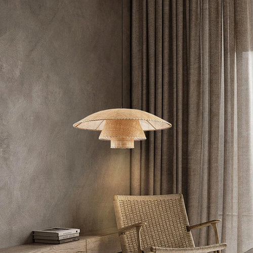 Suspension en rotin Vintage de Style japonais - vue 10 sur 10
