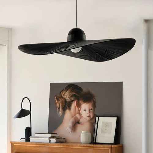 suspension en tissu design pour intérieur moderne éclairage LED - vue 2 sur 8