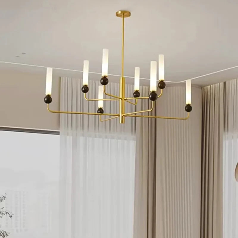 suspension en marbre et cuivre pour éclairage intérieur moderne - vue 3 sur 16