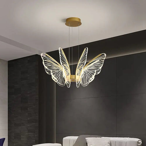 lustre papillon moderne en acrylique pour décoration intérieure - vue 5 sur 8
