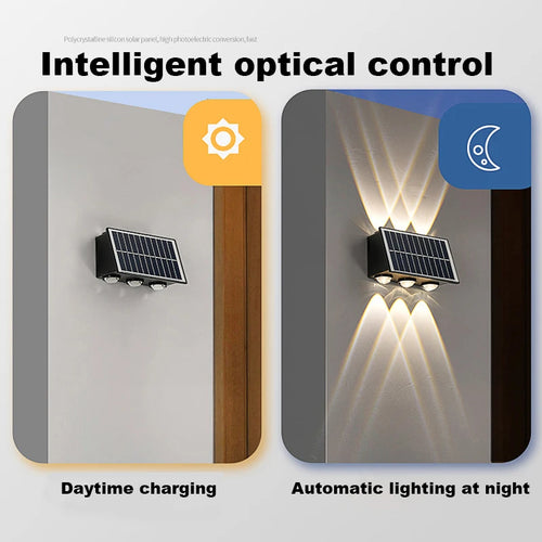 applique murale solaire led moderne pour extérieur décoratif - vue 2 sur 14