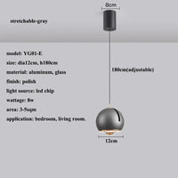 Suspension LED boule ronde moderne avec angle réglable