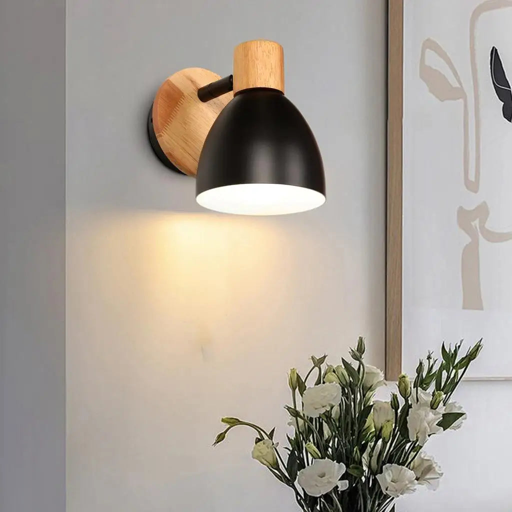 applique murale nordique en bois avec tête directionnelle - vue 5 sur 23