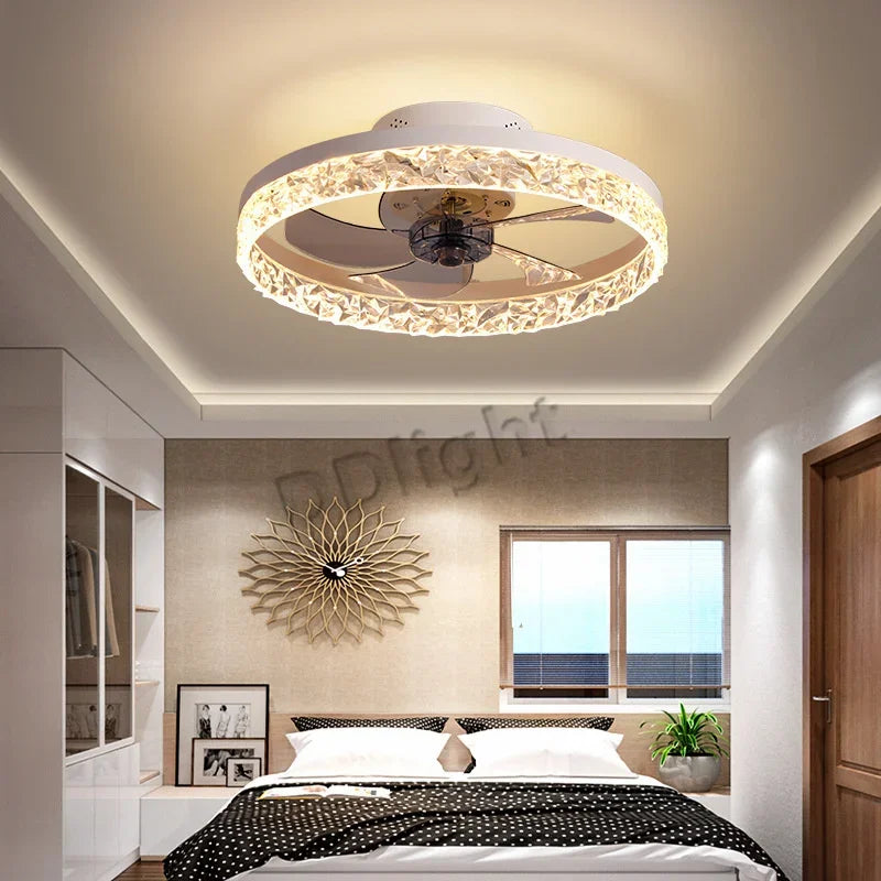 plafonnier ventilateur de plafond lumineux télécommandé dimmable décoratif - vue 3 sur 15