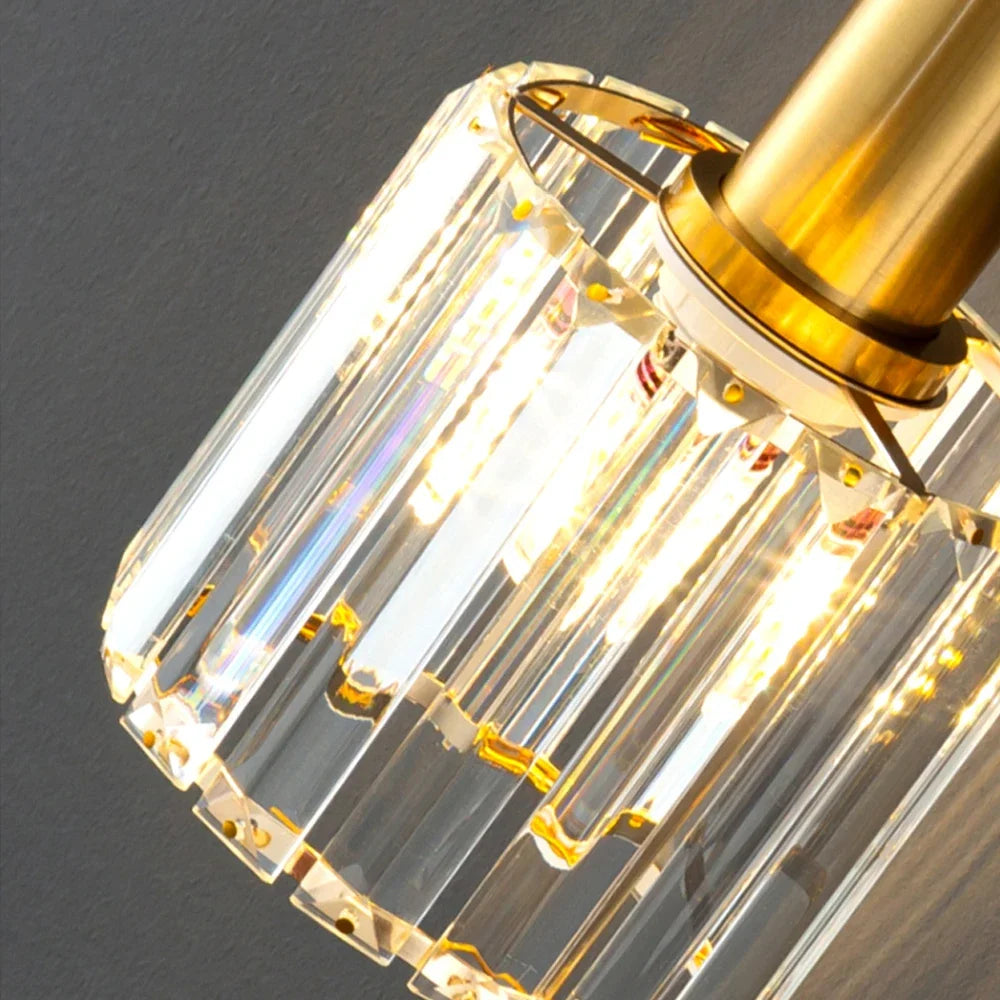 suspension en cristal design moderne pour éclairage intérieur réglable - vue 6 sur 10