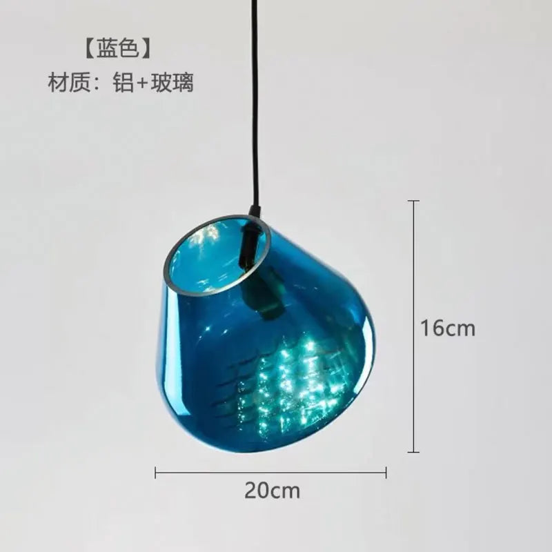lustre en verre design pour cuisine bar et restaurant - vue 10 sur 13