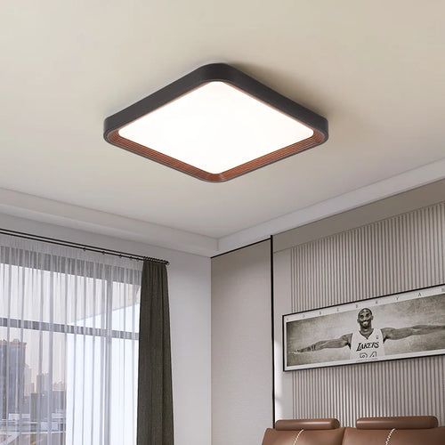 plafonnier moderne en noyer simple pour chambre principale - vue 3 sur 12