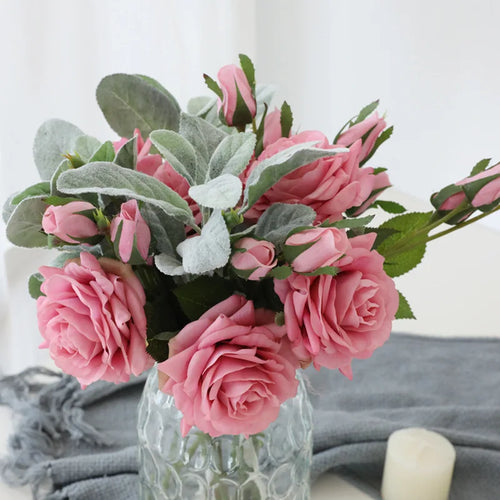bouquet de roses artificielles pour mariage et décoration - vue 3 sur 11