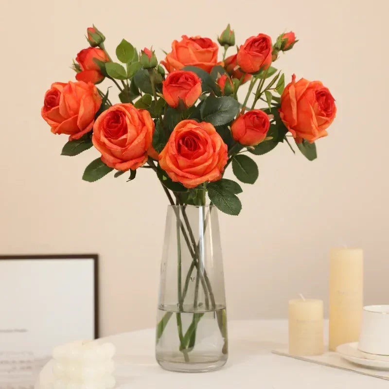 roses artificielles en soie pour décoration intérieure et extérieure - vue 4 sur 10