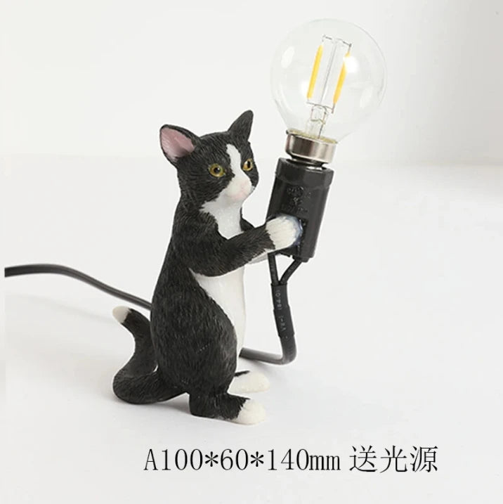 lampe de bureau décorative pour animaux en résine