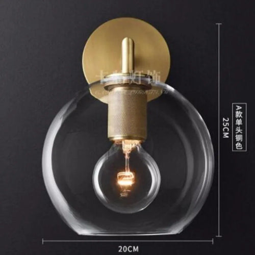 applique murale à led avec abat-jour en verre et métal - vue 14 sur 21