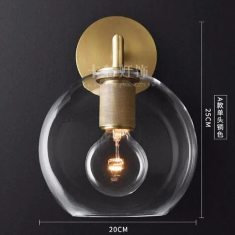applique murale à led avec abat-jour en verre et métal - vue 13 sur 21