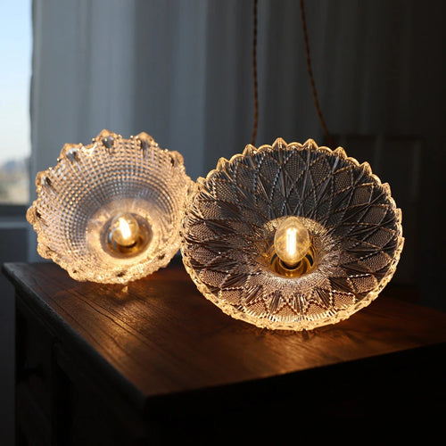 suspension avec Abat-jour en verre éclairage intérieur - vue 5 sur 10