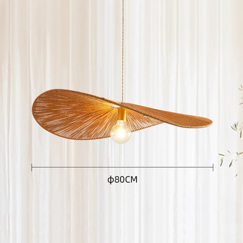 Suspension LOFT japonais rétro en bois bambou design - vue 15 sur 24