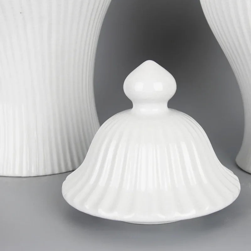 pot en céramique décoratif pour thé et gingembre avec couvercle - vue 5 sur 12