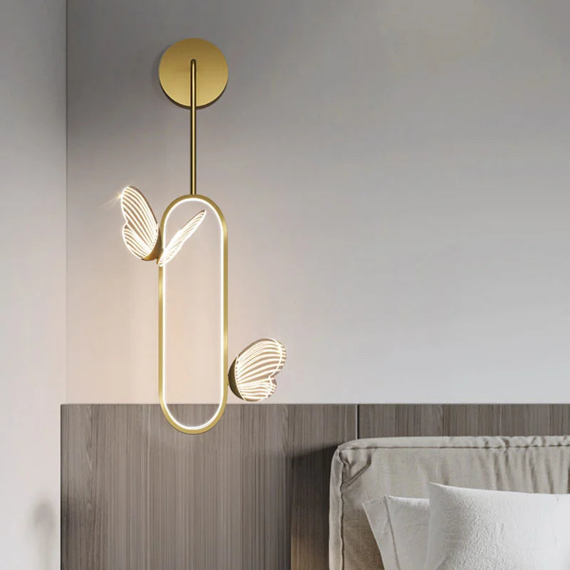 applique murale led papillon design nordique pour décoration intérieure - vue 5 sur 8