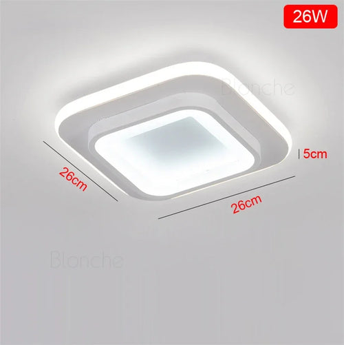 plafonnier moderne à leds design rond ou carré pour décoration intérieure