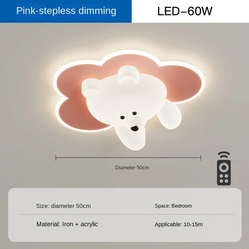 plafonnier led ours mignon pour chambre enfant - vue 10 sur 12